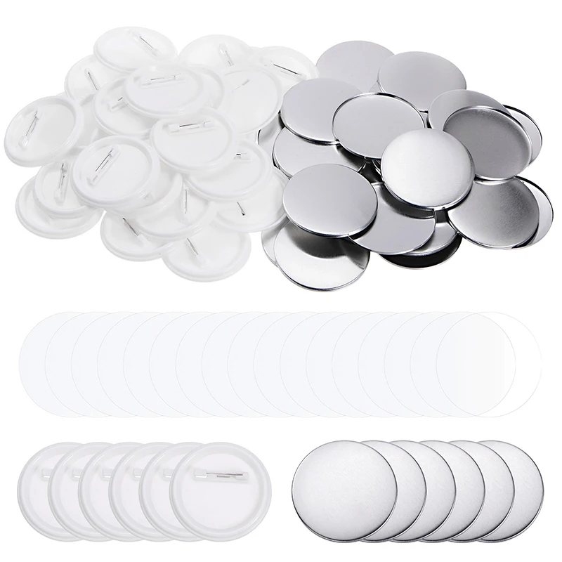 

120/200/500 Sets Blank Badge Pin Button Maker Parts Material Supplies 25mm 32mm 37mm 44mm 50mm 58mm 75mm DIY Buttons Making