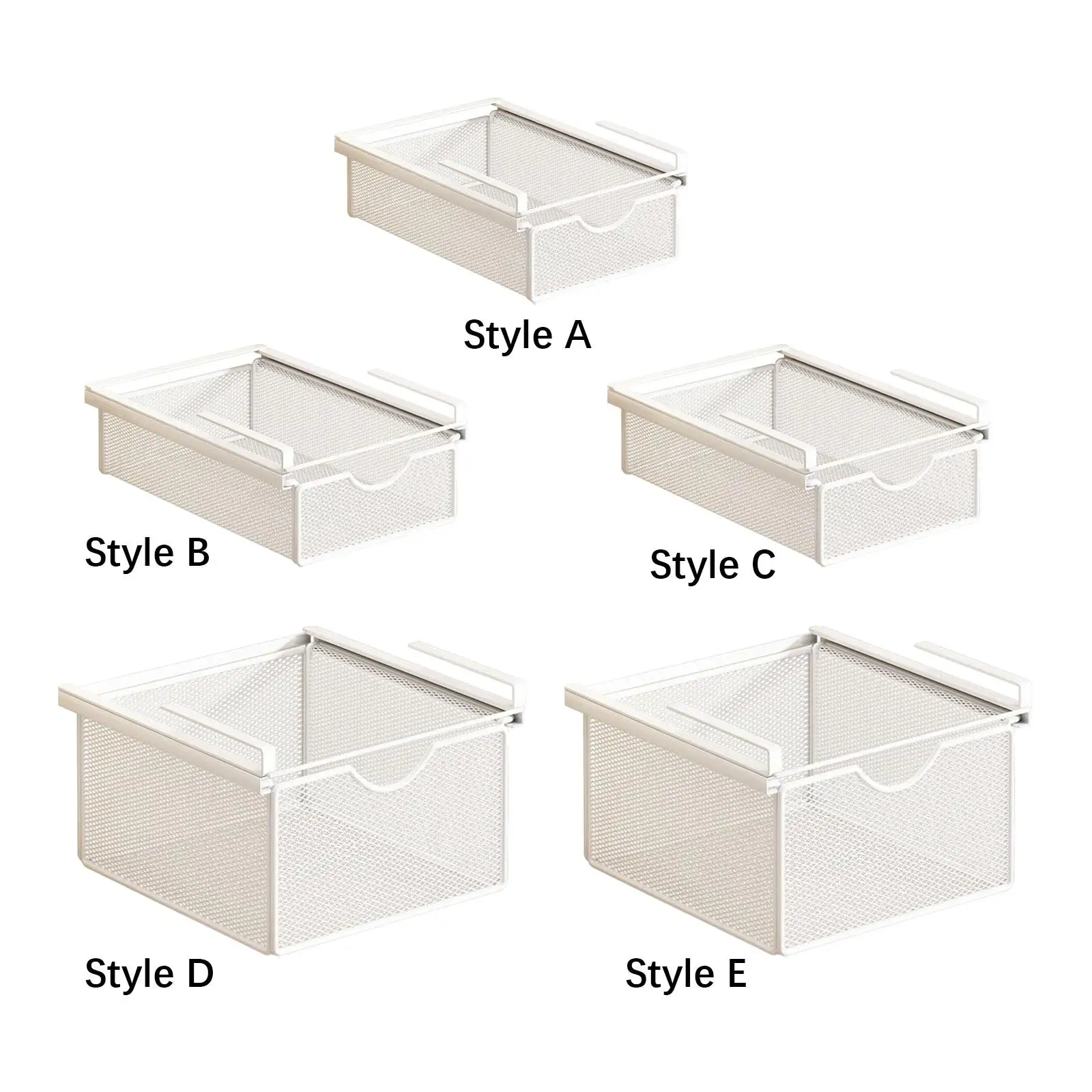 

Under Shelf Storage Basket Slide Out Rack for Office Living Room Bathroom