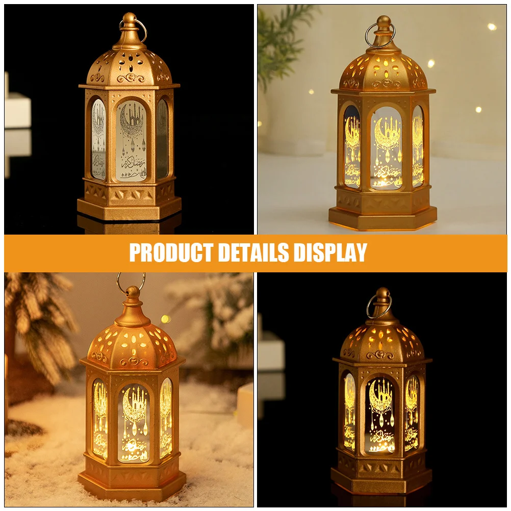 

2Pcs Vintage Lantern Retro Style LED Decorative Hanging Lantern Home Lighting Flameless LED Light Decor