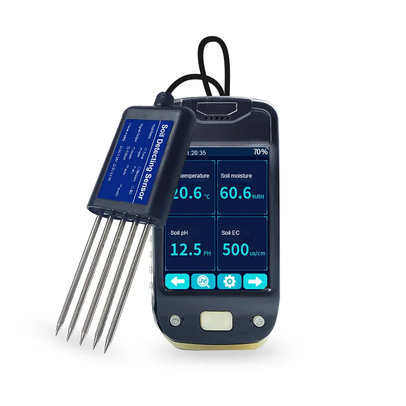 

Cost Effective Handheld Soil Moisture EC NPK Nutrient Analyzer Sensor Data Display Terminal With 3.2'' TFT Touch Screen