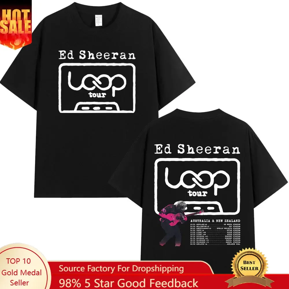 Ed Sheeran Loop Tour Australia and New Zealand 2026 Tour Merch T Shirt Men Women Fashion T-shirt Cotton Cozy T-shirts Fans Gifts