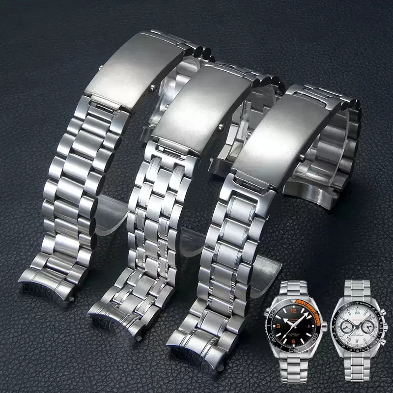 

904L Watch band For Omega Seamaster 300 Men Watch Stainless Steel Chain 600 Ocean Universe Solid Steel Watch Band 20mm
