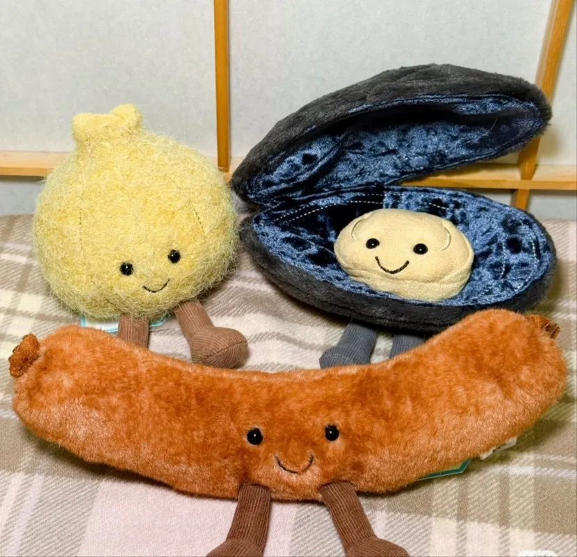 10cm Onion Shell Sausage 5cm Food Modeling Doll Cat Dog Interactive Toy Pet Christmas Birthday Gift