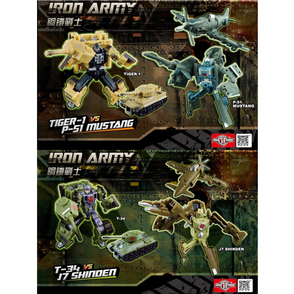 IN STOCK NEW Transformation TFC Toys Iron Army Tiger1 vs P51 Mustang T34 VS J7 SHINOEN Action Figure