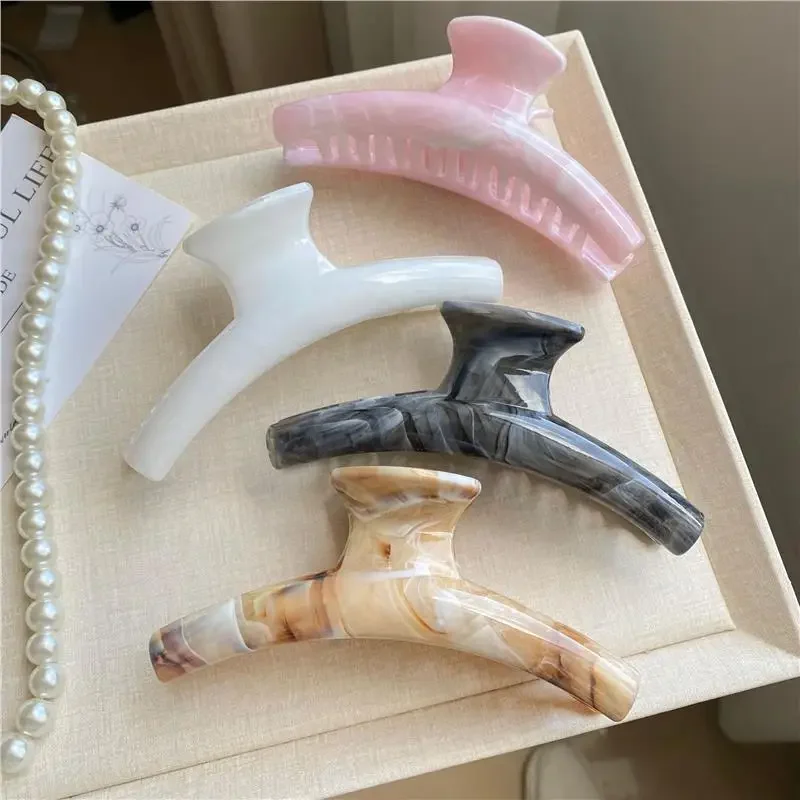 DS nouveau Style d'encre géométrique griffe de cheveux 13CM grandes pinces à griffes en plastique mode pinces à cheveux à la mode pour femmes filles accessoires de cheveux