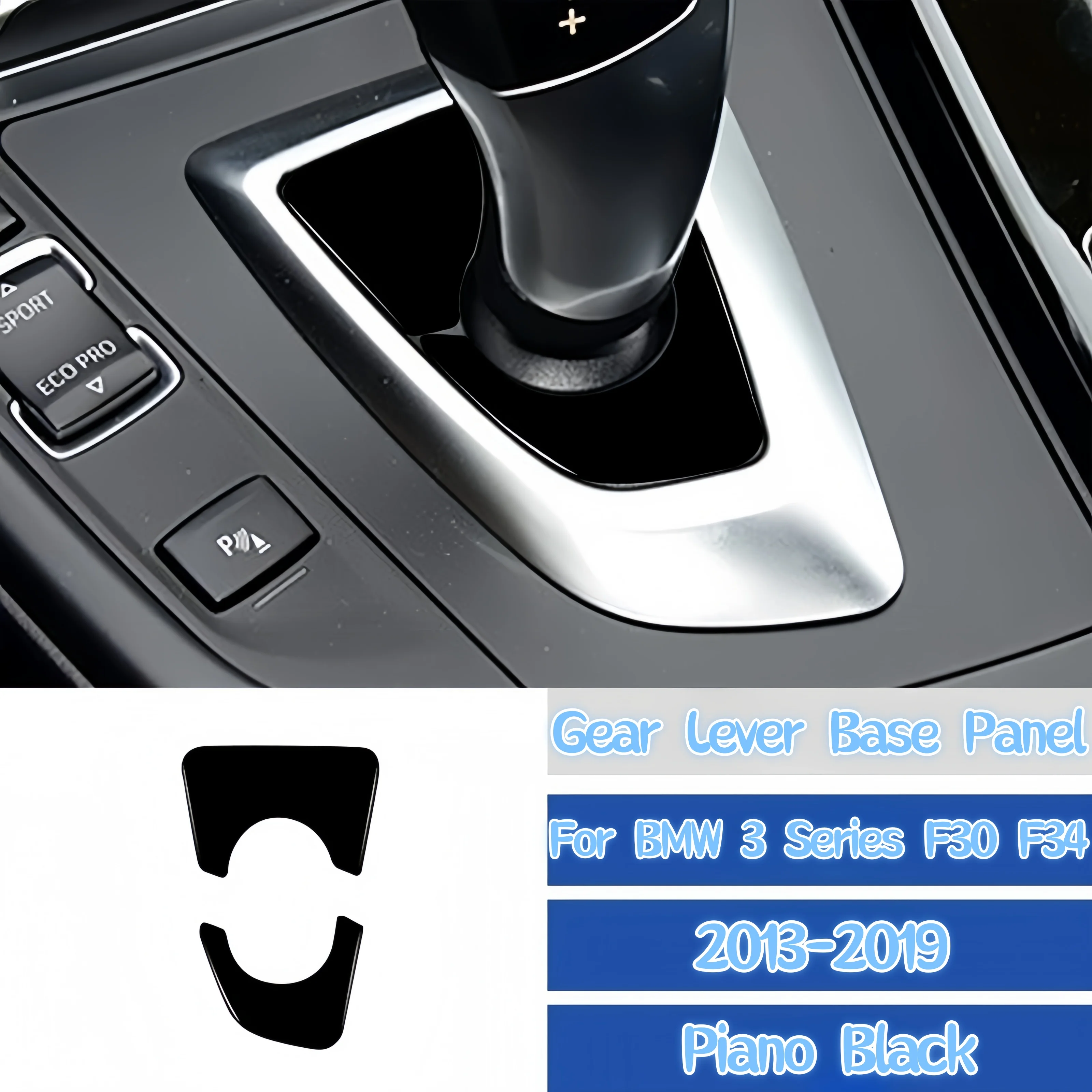 

For BMW 3 Series F30 F34 2013-2018 Car Interior Accessories Piano Black Auto Gear Lever Base Panel Trim Cover Decoration Sticker