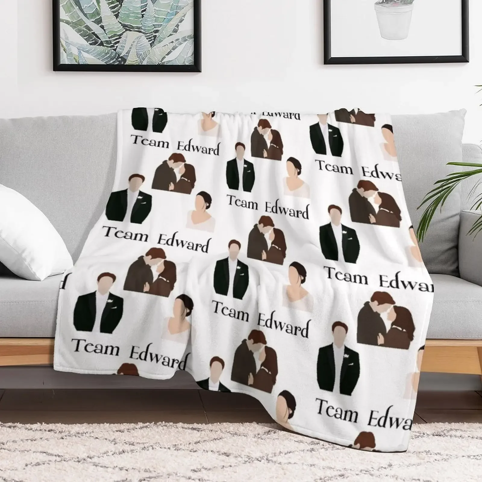 Team Edward stickers pack twilight Throw Blanket Air Conditioner Soft Blanket for Office Home