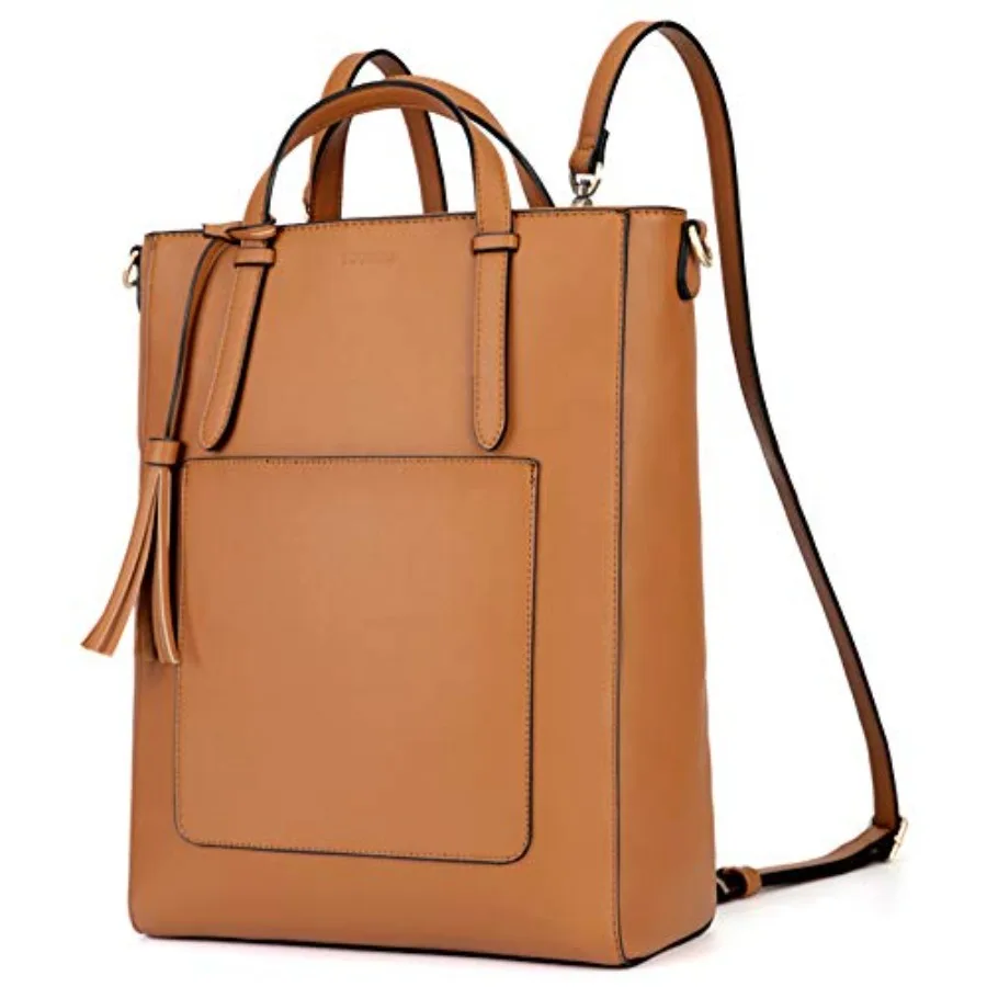 Tote Bag Convertible Backpack for Women Vegan Leather Handbag Multifuction Shoulder Bag
