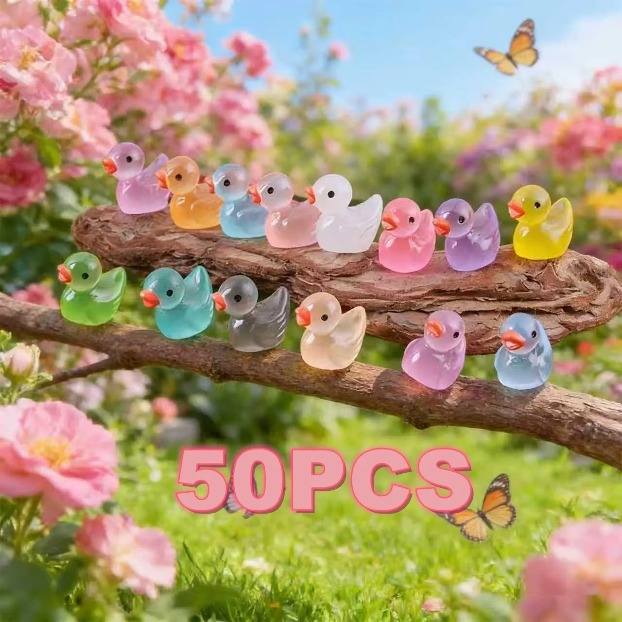 Cute Colorful Glowing Night Lights - Duck Decorative Ornaments Ideal for Adding Charming Appeal to Any Space 50 Pieces per Pack