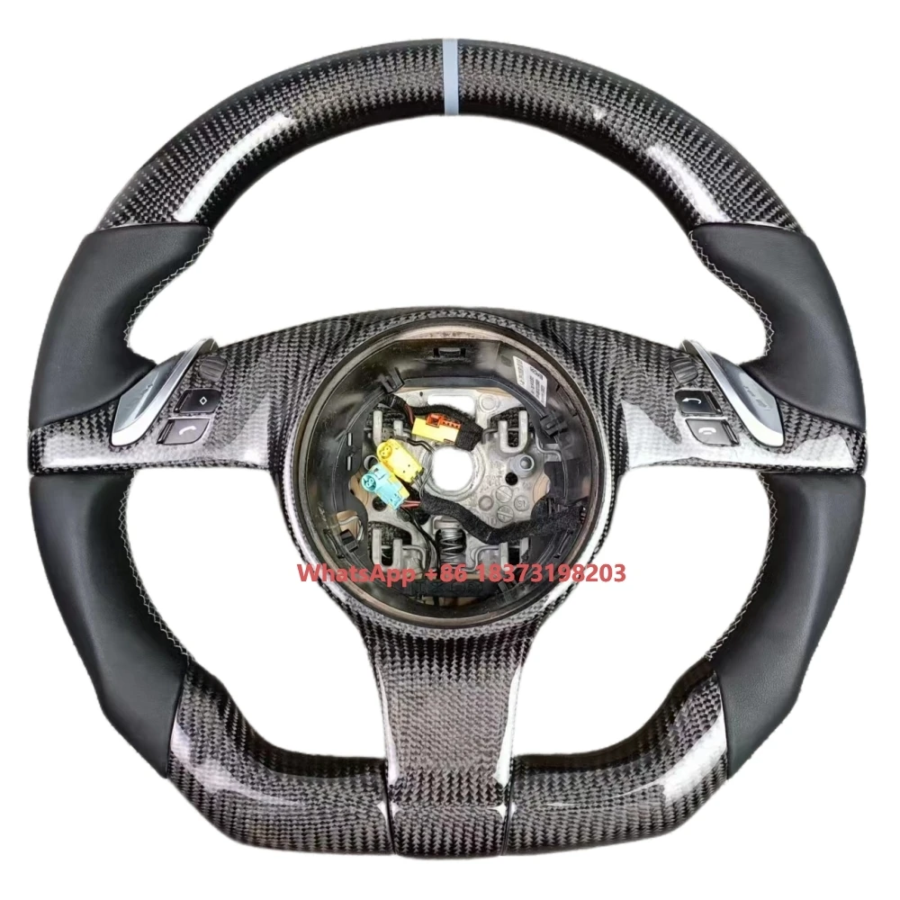 本物のカーボンファイバーステアリングホイール、ポルシェ カイエン、マカン、パナメーラ、911 車用ステアリングホイールに適しています