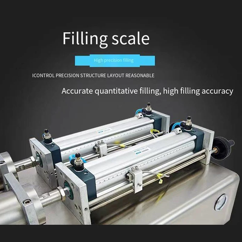 Máquina de llenado de salsas y aceites para envasado de chile, cacahuete, tomate y pasta, con llenador de pistón neumático y tolva en U caliente