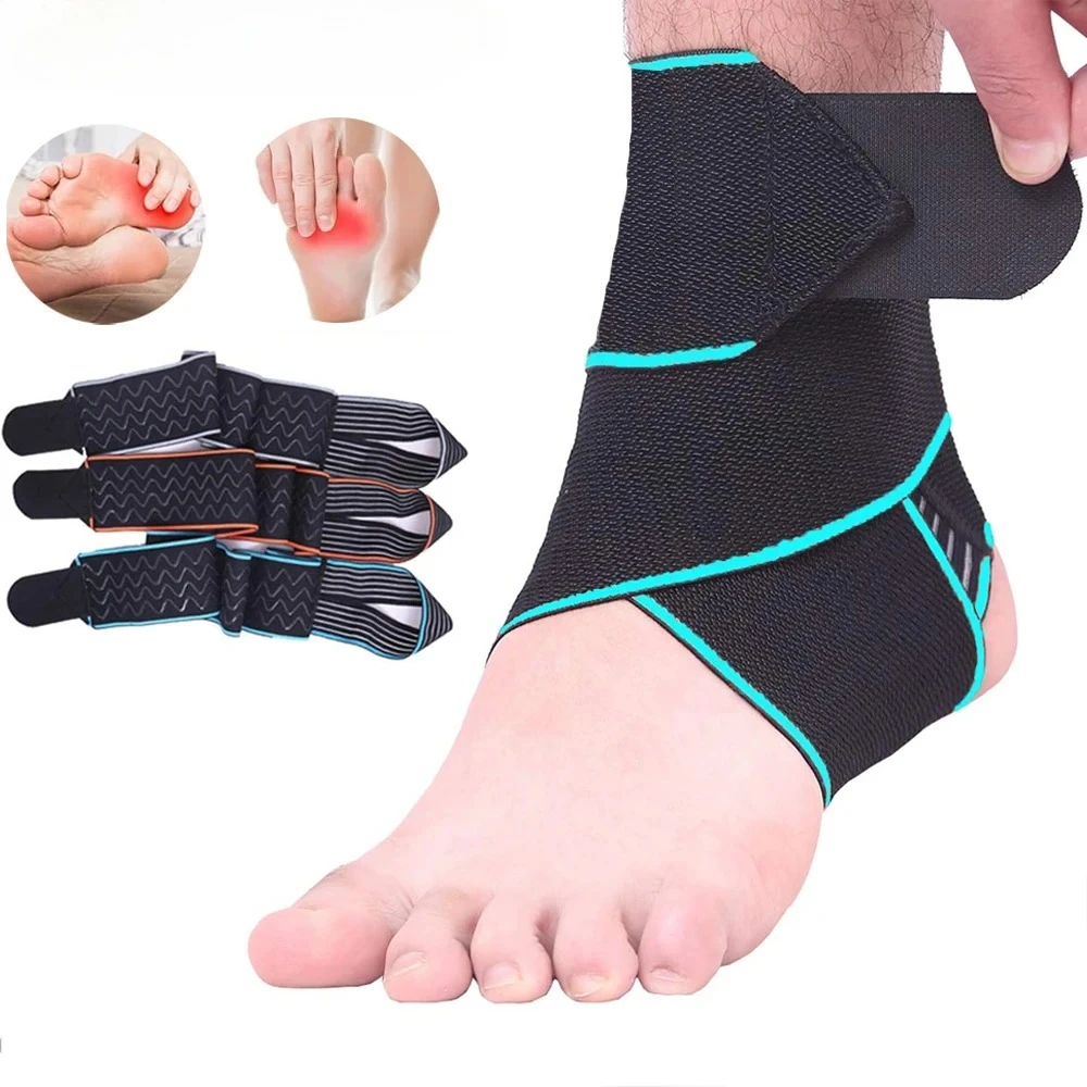 

1 Pcs Adjustable Compression Ankle Support with Elastic Strap Ankle Strap For Achilles Tendon Support&Plantar Fasciitis,Sprain