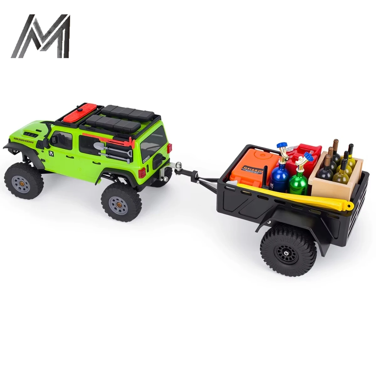1/30 RC Crawler Car Axial SCX30 Bronco Wrangler K10  Aluminum Alloy Utility Trailer  Upgrade Accessories