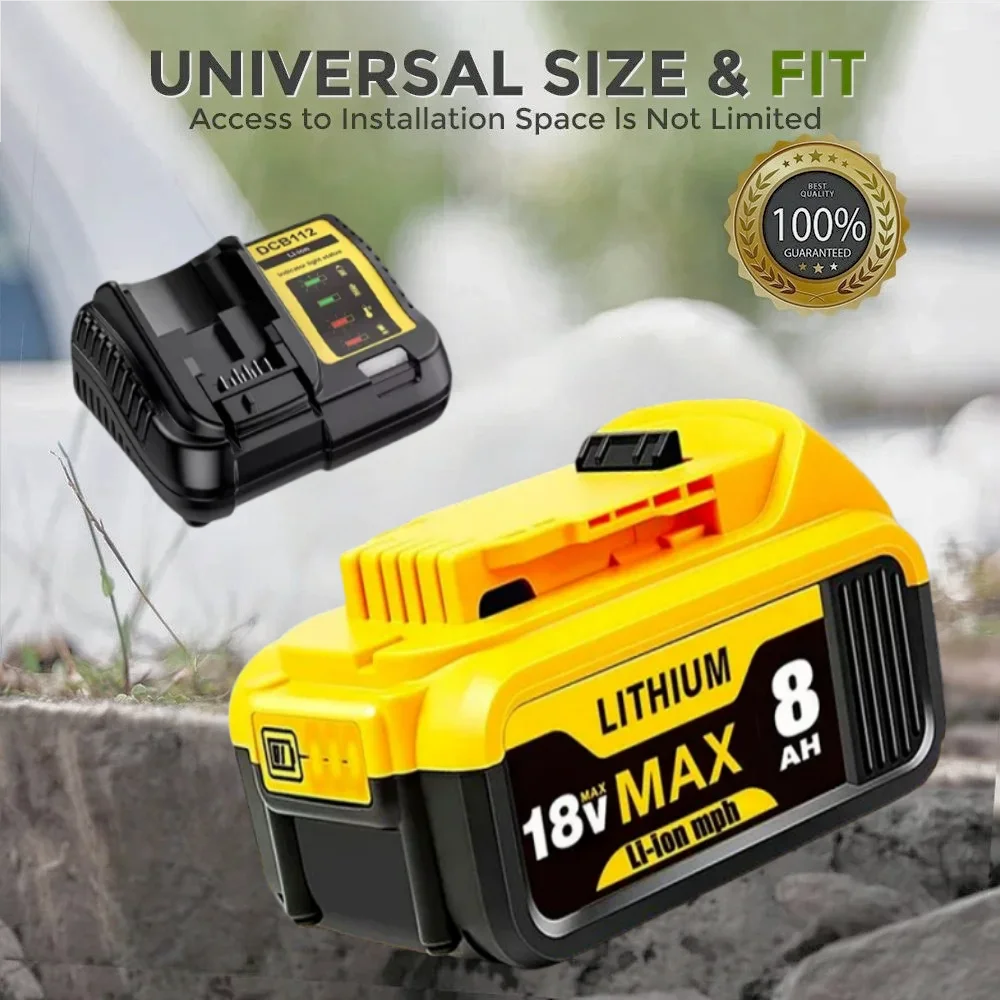 

2025 100% оригинальный аккумулятор DEWALT 18 В MAX Premium XR 6,0 Ач, литий-ионный аккумулятор для электроинструмента
