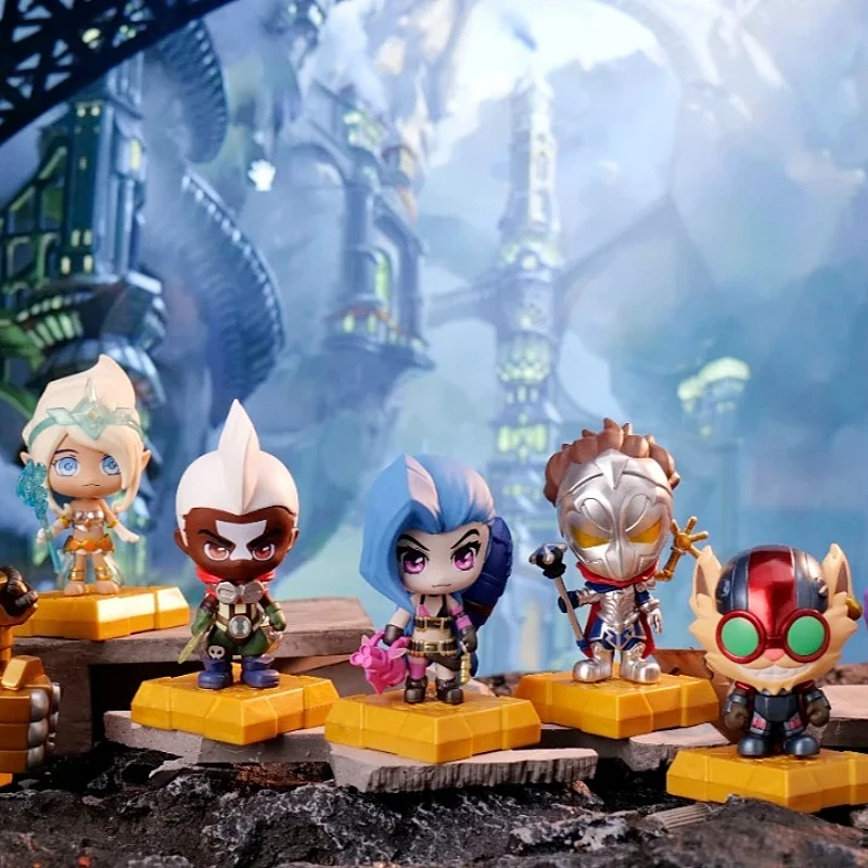 Genuine League Of Legends Series Blind Box Lolzaun Seal Doll Decoration Jinx Ziggs Janna Viktor Blitzcrank Dr. Mundo Ekko Modle