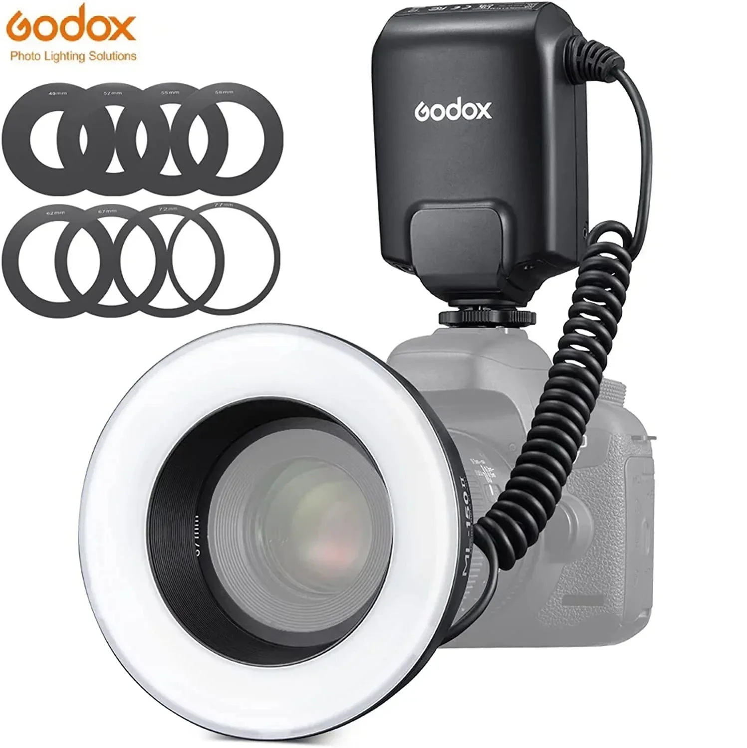 Godox ML-150II ML150II Macro LED anneau Flash Speedlite GN12 5800K ± 200K pour appareils photo reflex numériques Sony Canon Nikon Fuji Olympus Panasonic