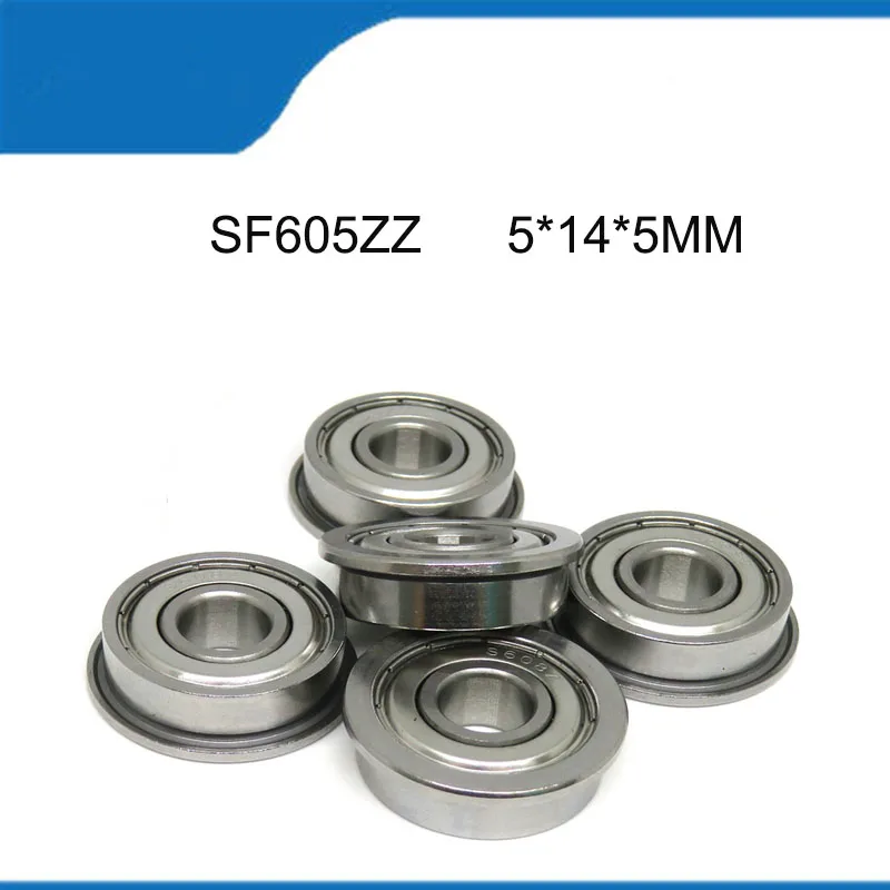 

10/20PCS SF605ZZ (5*14*5MM) High Quality Stainless Steel SF605 Flange Ball Sealed Deep Groove Ball Bearing Shaft (ABEC-5)