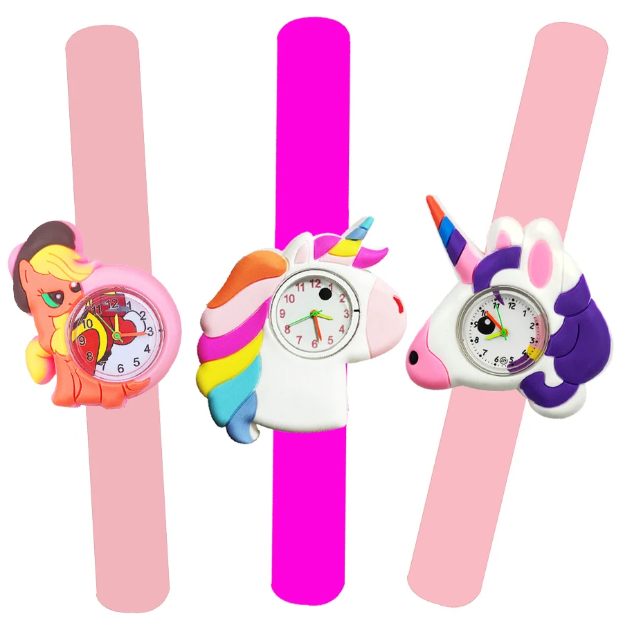 Baby Watch 3D Cartoon Kids Birthday Gift 2-15 Years Old Girl Boy Children Study Time Toy Watch Clock Free Spare Battery