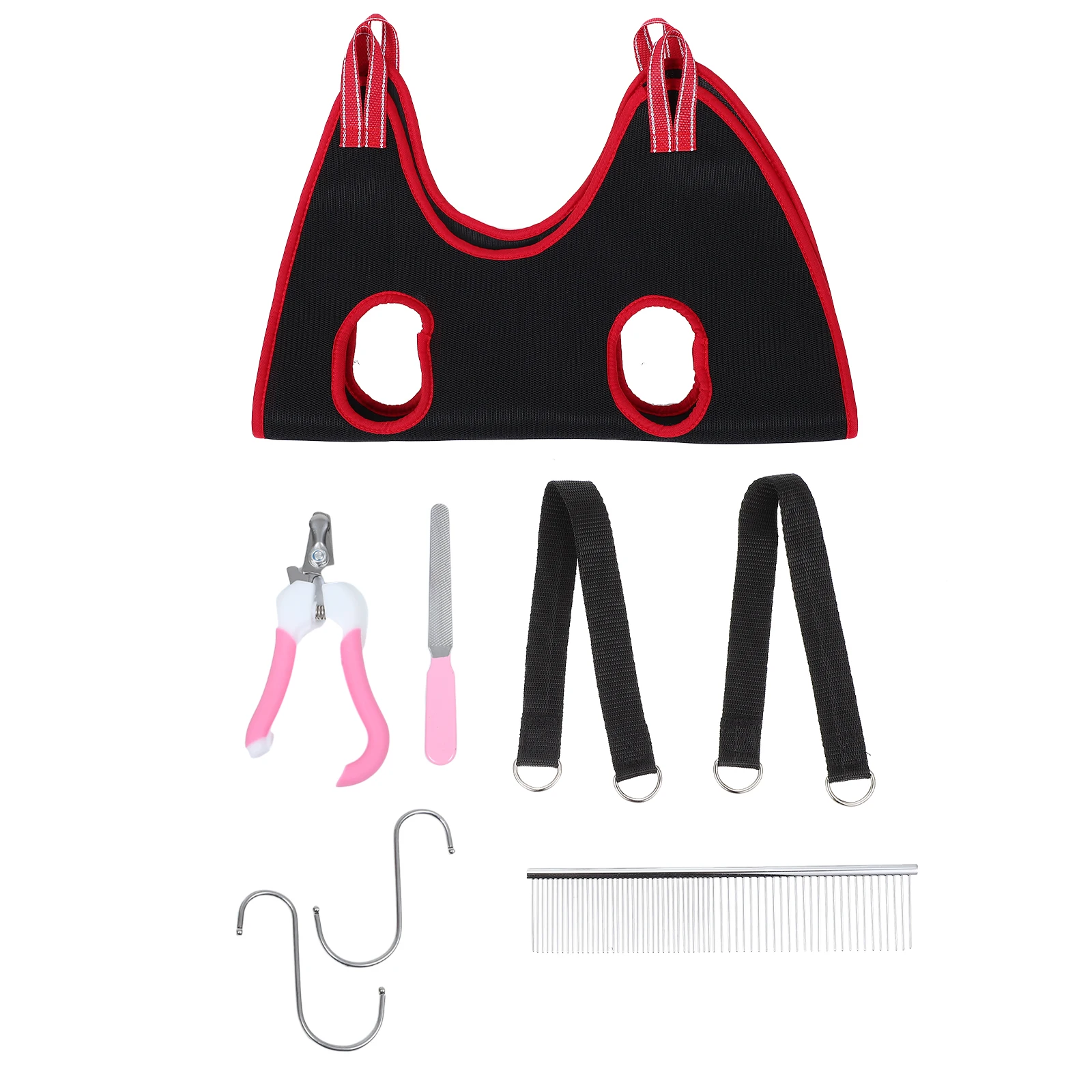 1 مجموعة الحيوانات الأليفة مسمار التشذيب أرجوحة قوي الاستمالة الرافعة للقطط الكلاب مع مشط المقص ملف سهلة الاستخدام ضبط النفس حقيبة معلقة #4