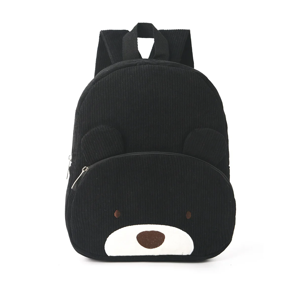 2025 Hot-Selling Corduroy Backpack Casual Cartoon Large-Capacity Bear Backpack
