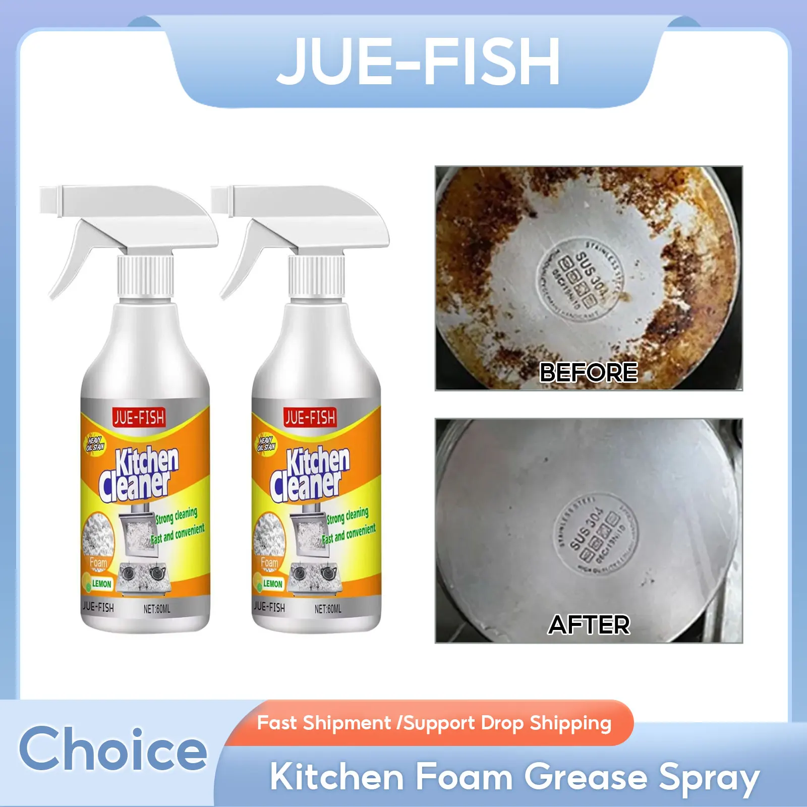 

Kitchen Foam Grease Spray Grill Oven Dirt Oil Cleaning Stove Degreasing Bubble Cleaner Rinse Free Household Degreasing Detergent