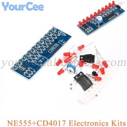 NE555 CD4017 Running LED Flow Light Electronic Production Suite Control Board Module Capacitor Oscillator Clock Siganal DIY Kit