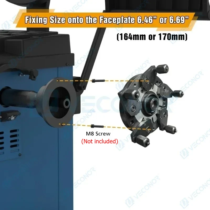 VECONOR Multiple Universal Wheel Balancer Adaptor Plate Adaptable to Both 36mm 38mm and 40mm Wheel Balancer Shaft for Car