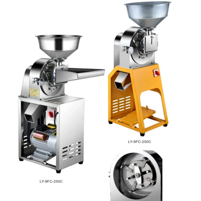 Industrial Dry Herb Spice Grinder 150-180kg/h Electric Grain Powder Mill Stainless Steel Food Pulverizer For Business Use