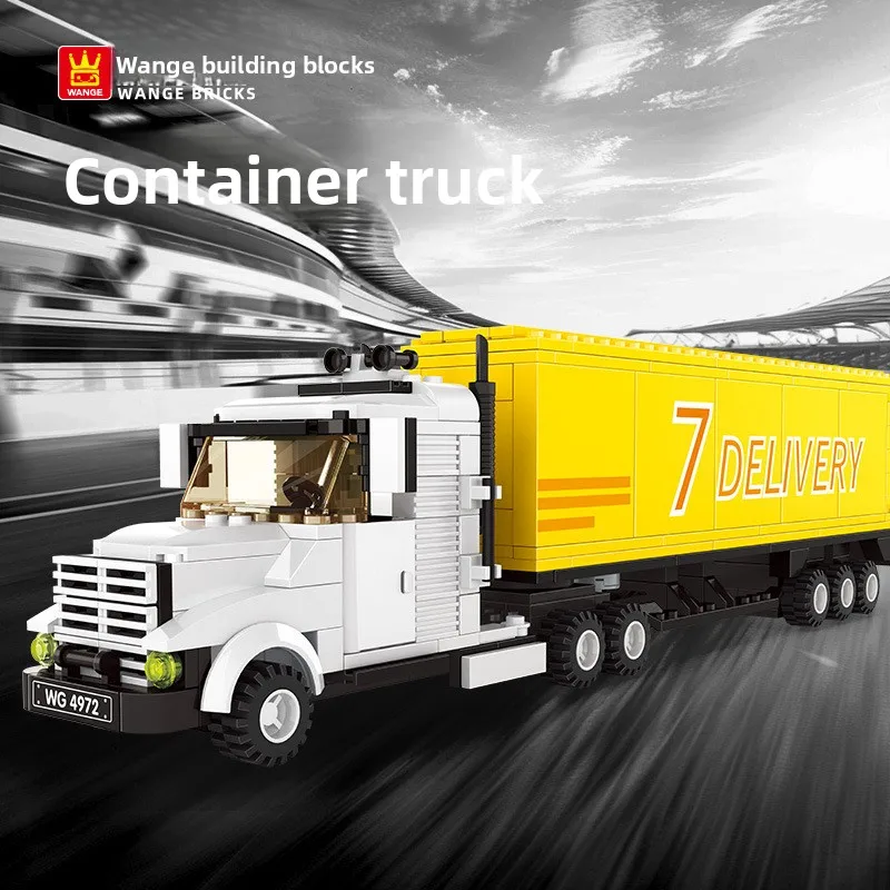 

Конструктор «Грузовик-контейнеровоз»: Модель городской логистики, развивающая игрушка для детей, совместимая с строительными блоками, подарок для самостоятельной сборки