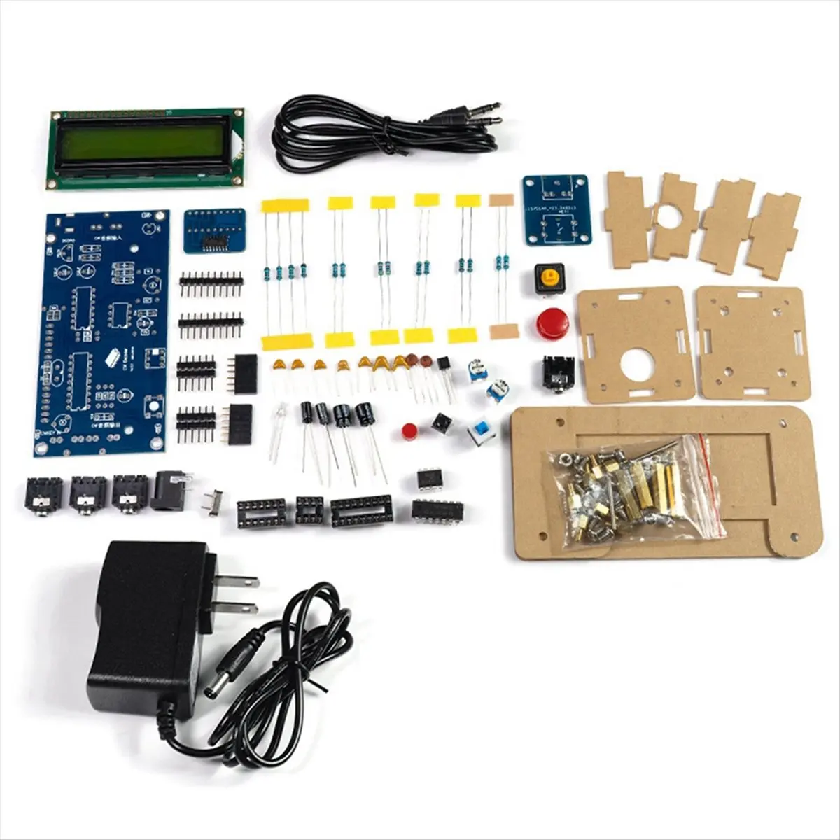 Jun.A-Decoder Morse Code Reader Translato DIY Kits CW Morse Code Exercise Decoder Kit Ham Radio with Digital LCD US Plug