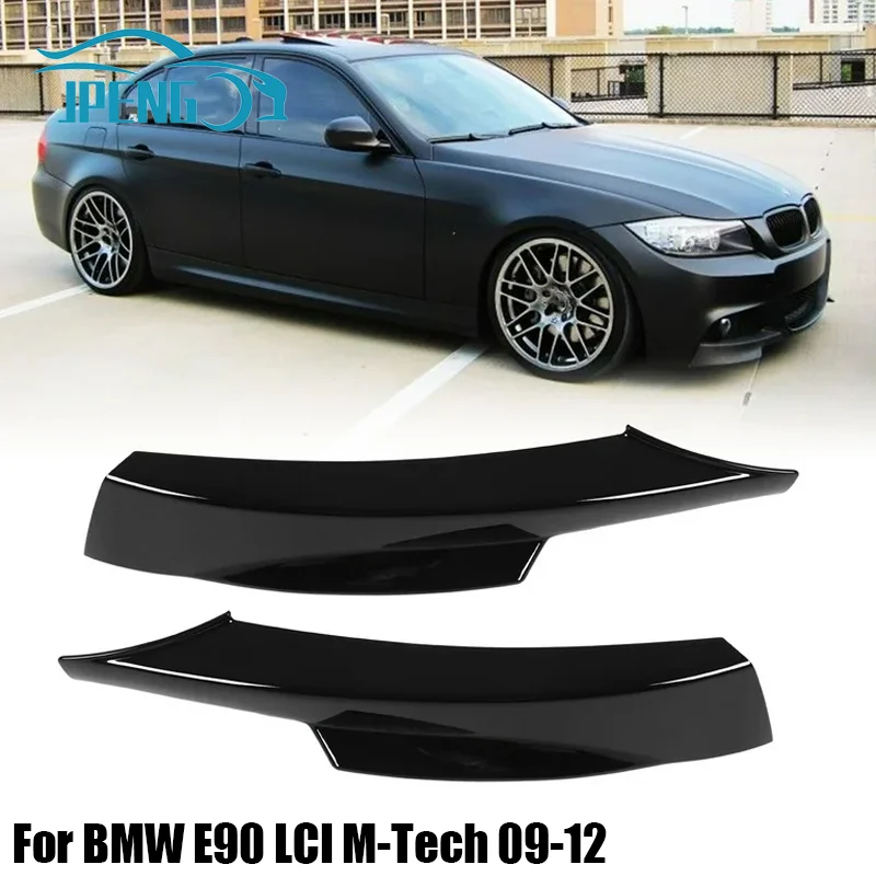 Image of Frontstoßstangen-Splitter-Spoiler, Lipgloss, schwarze Kohlefaser, für BMW E90 E91 LCI M-Tech 2009–2012