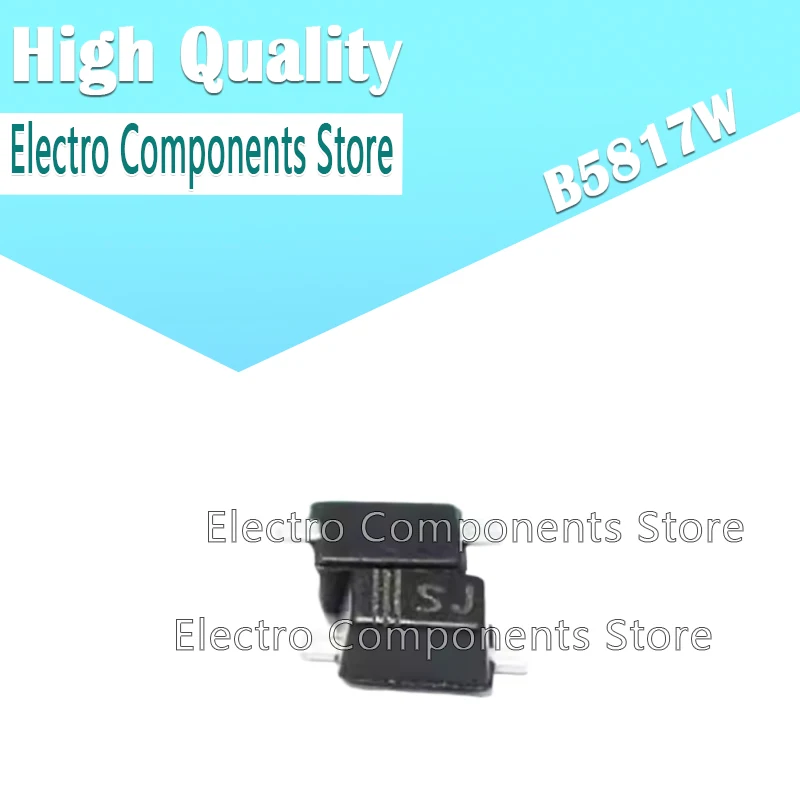 50PCS 1N5817WS B5817W 1N5817 (Marking SJ) SJ SOD123 Surface Mount Schottky Barrier Rectifier SMD 1N5817WS 1206 B5817WS SOD-323