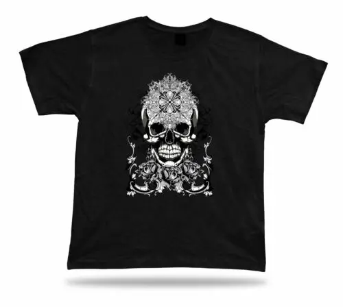 Tshirt Tee Shirt Birthday Gift Idea Last Hero Floral Skull Vines Death Emblam