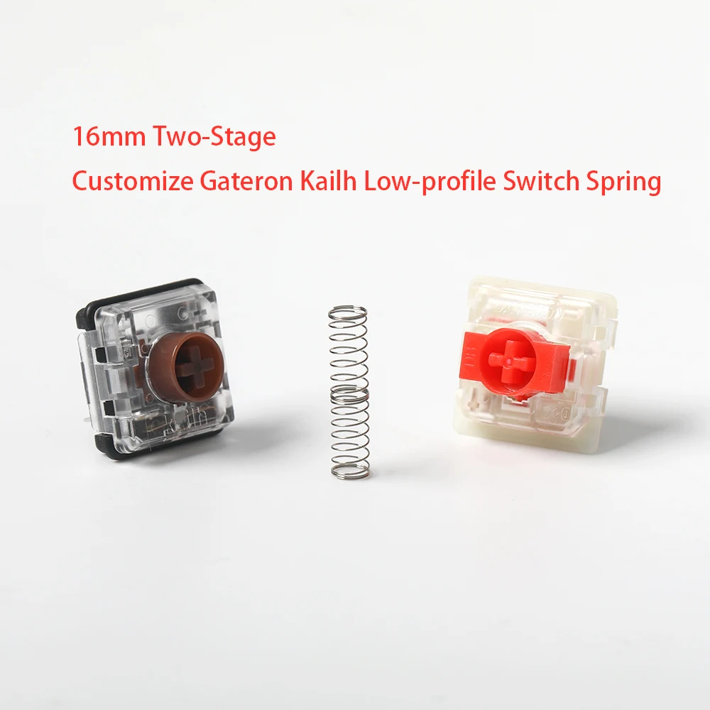 16mm Two-Stage Low-profile Switch Spring For Gateron Kailh Low-profile Switches 23g 28g 35g 42g 55g 62g 80g