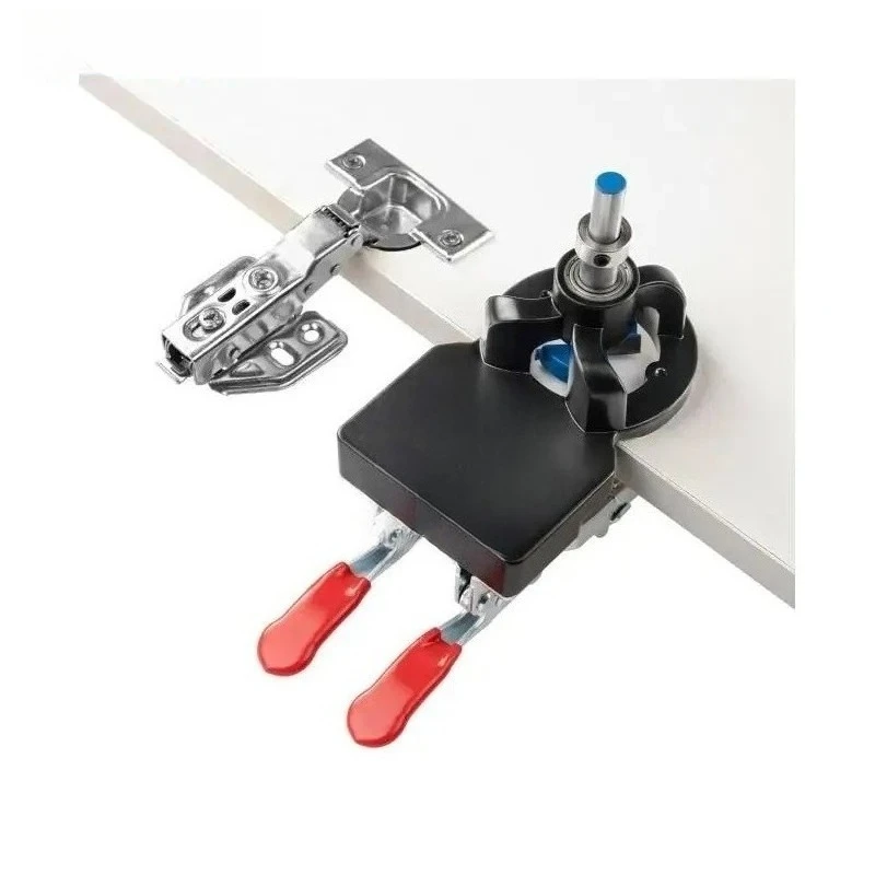 

35 mm Concealed Door Hinge Jig Aluminum Alloy Cabinet Hinge Jig Accurate Locking Dual Clamp Fixation Hinge Drill Jig