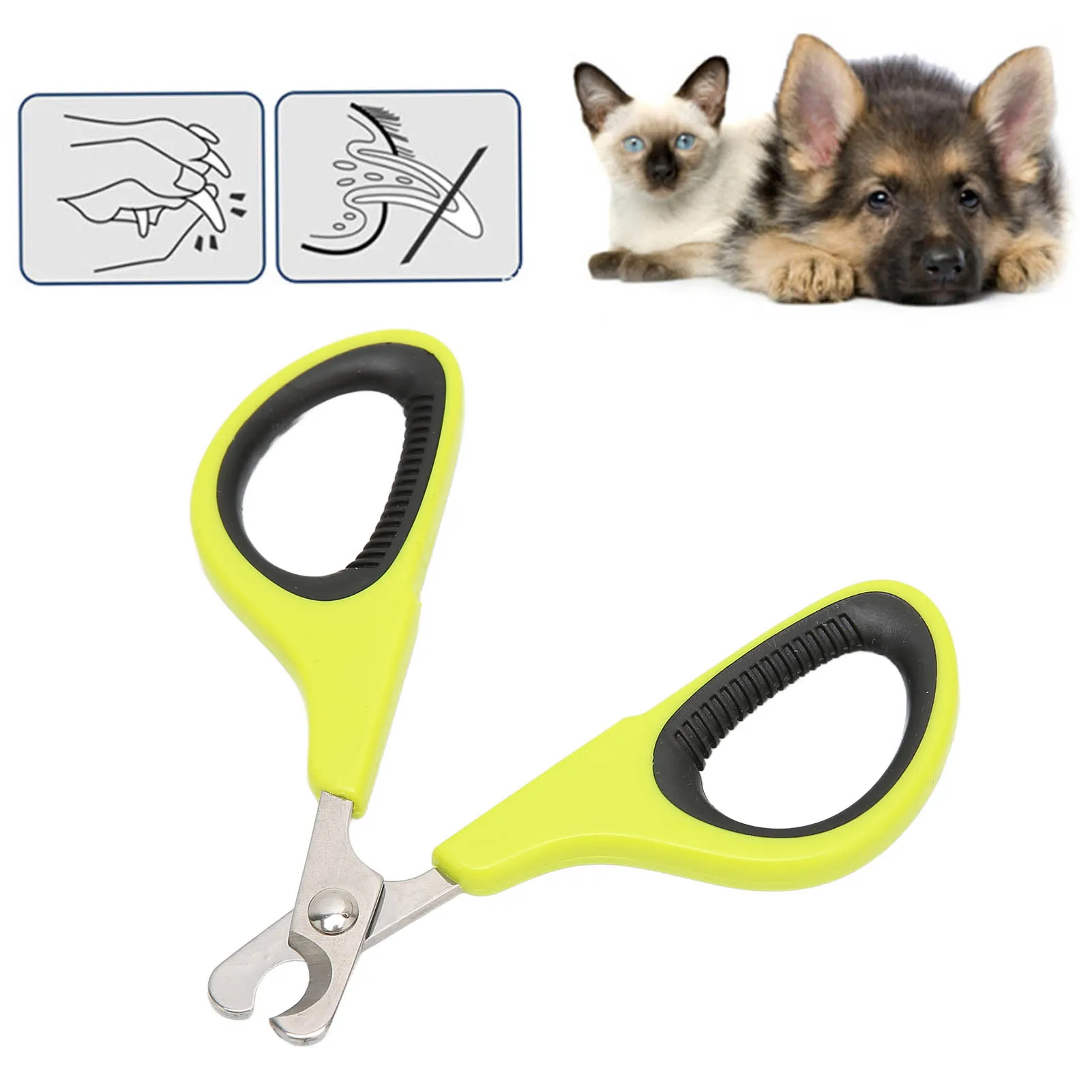 Pet Nail Clipper Stainless Steel Ergonomics Streamlined Design Pet Claw Trimmer For Small Cats Dogs