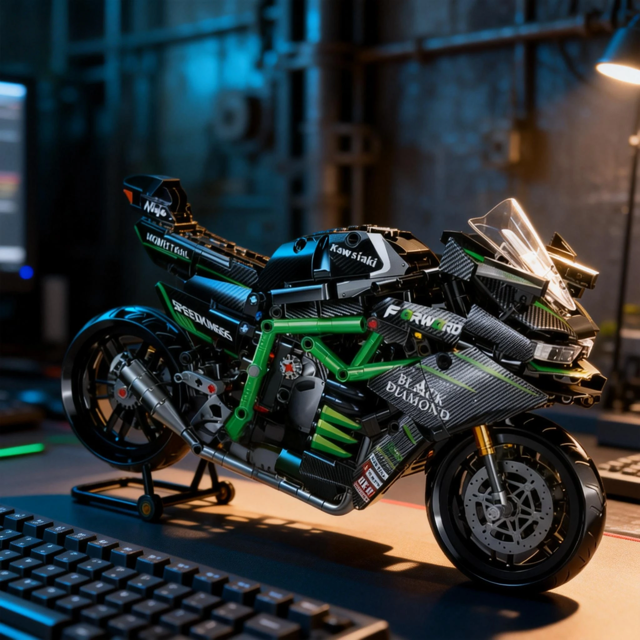 Novo 1:8 conjuntos de blocos de construção de moto moc tijolos modelo de motocicleta presentes de natal para meninos crianças