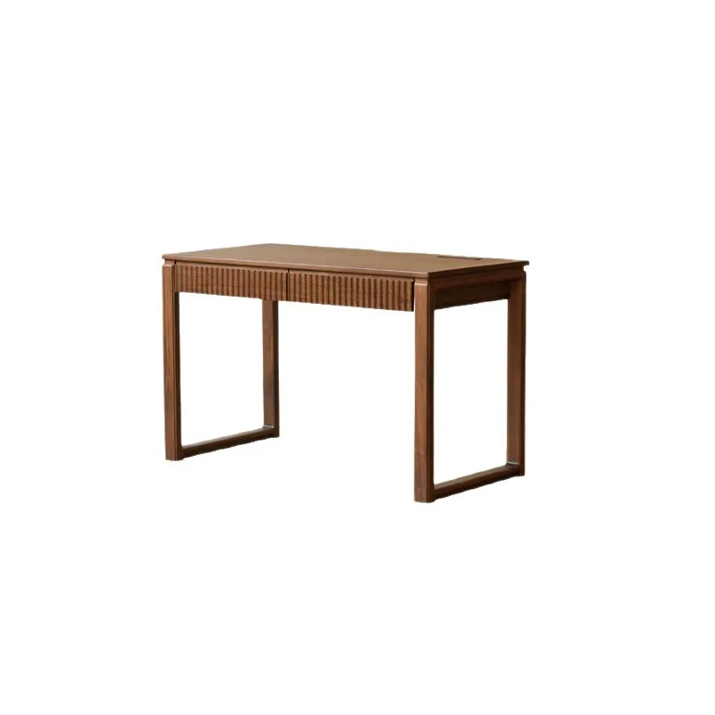 All solid wood desk, black walnut writing desk imported from North America, new Chinese study computer desk