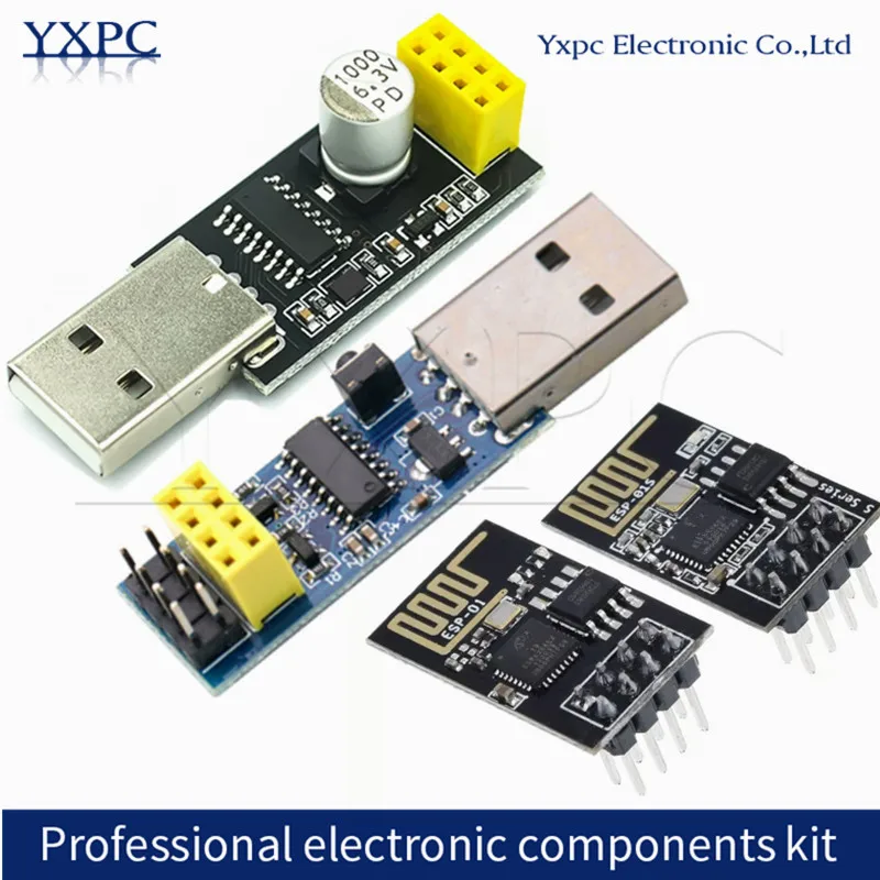 ESP01 Programmer Adapter UART GPIO0 ESP-01 ESP-01S Adaptater CH340C CH340G USB to ESP8266 Serial Wireless Wifi Developent Board