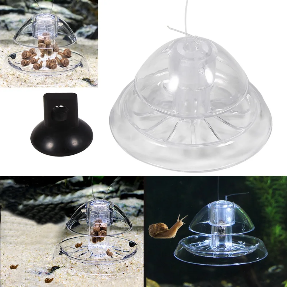 Accessories Plastic Snail Trap Transparent Box Clear Design Fish Tank Snail Trap Fishing Line Aquarium Snail Trap Fish Tank