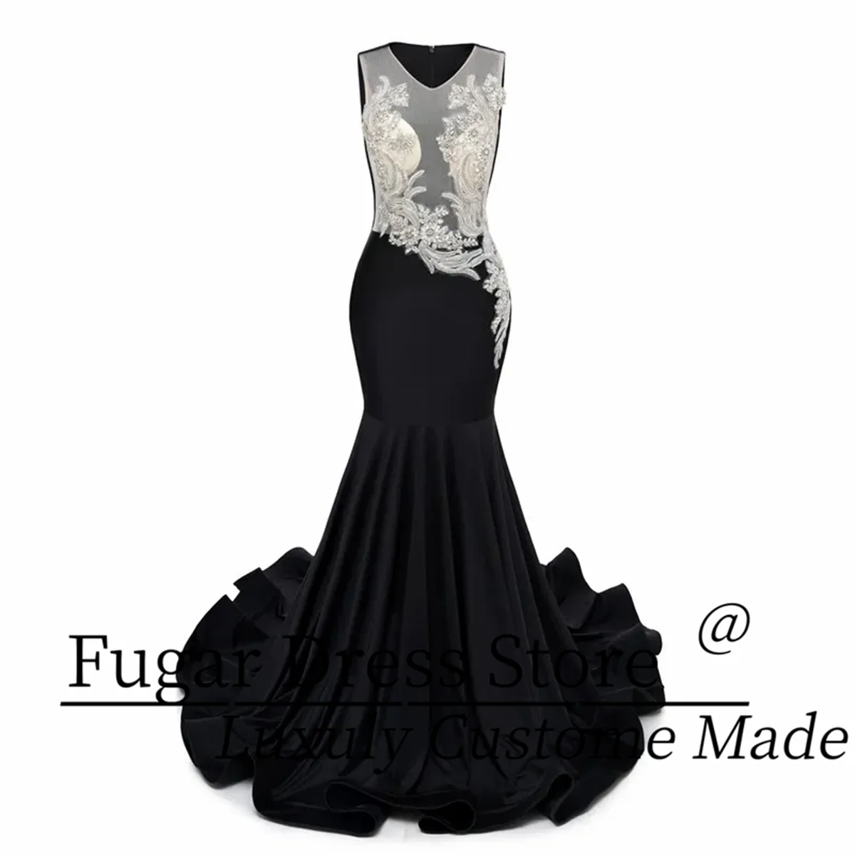 TIANTIAN personnalisé Photos réelles Orange Sexy sans manches sirène robes de soirée femmes spécial anniversaire robes de bal فساتmavera