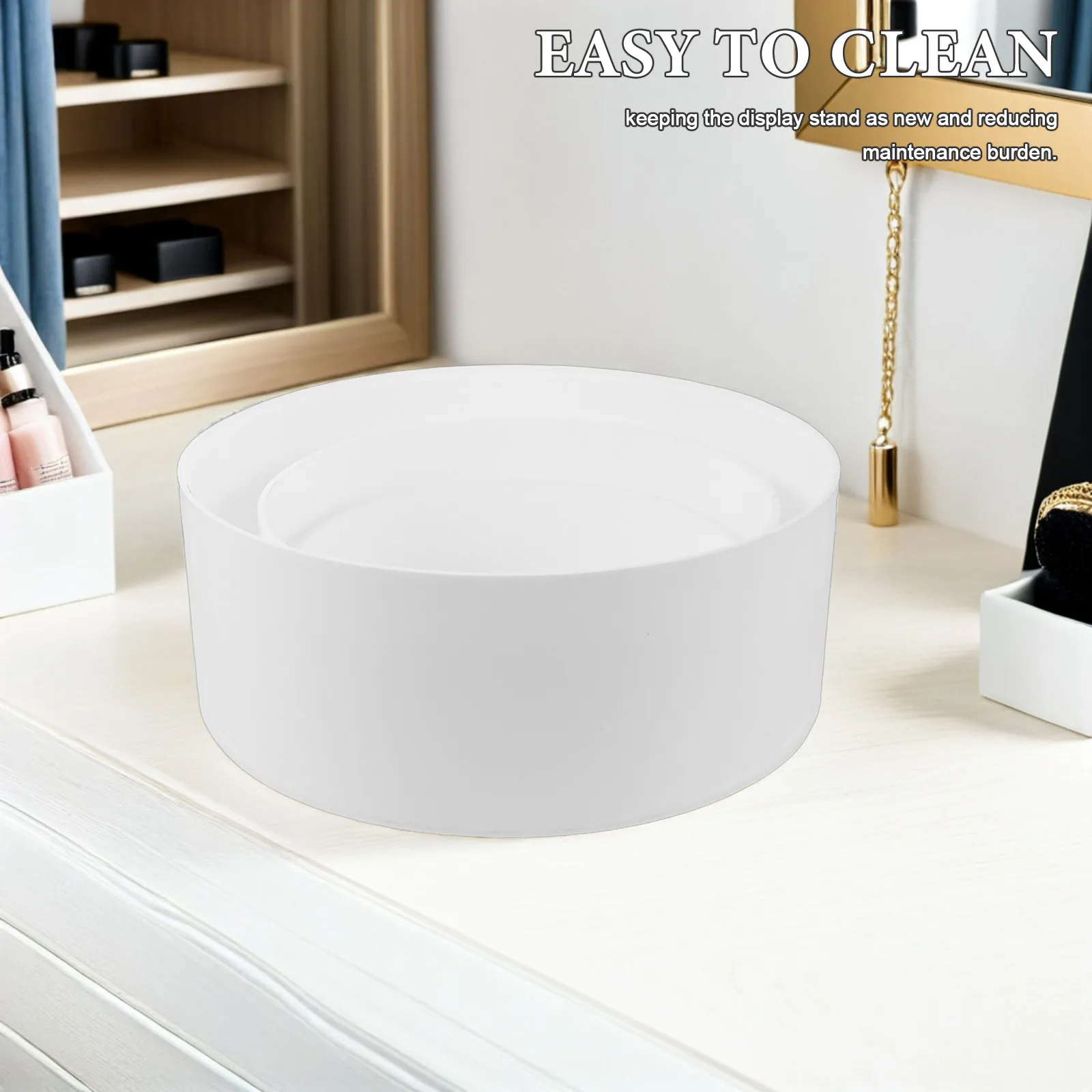 

3pcs Acrylic Round Nesting Risers Display Stands Set For Dessert Cake Jewelry Perfume Buffet Food Storage Holder