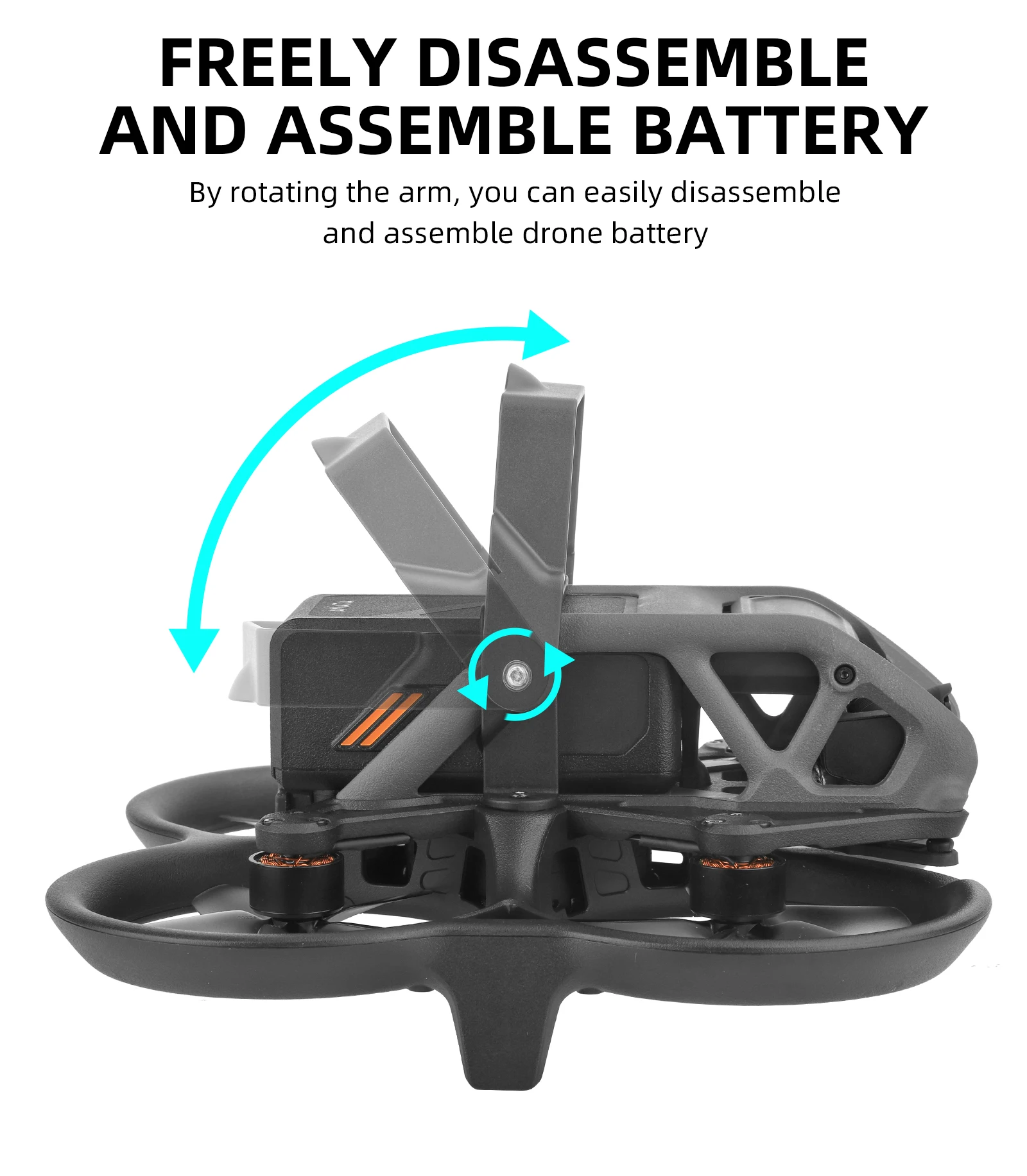 Battery Anti-release Buckle Lock-up Anti-falling Foldable Battery Safety Lock Buckle Guard for DJI Avata Drone Accessories