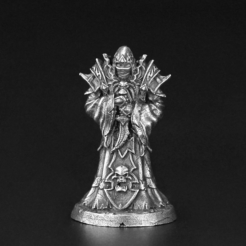 Metalen Cupronickel Undead Schedel Soldaat Model Actiefiguren Bordspel Stuk Creatieve Miniatuur Ornament Accessoires Beeldje