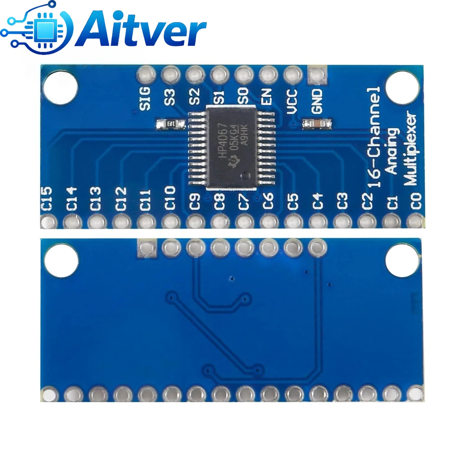 CD74HC4067 16‑Channel Analog Digital MUX Breakout Board Module for Arduino STM32 ESP32 Microcontroller Projects