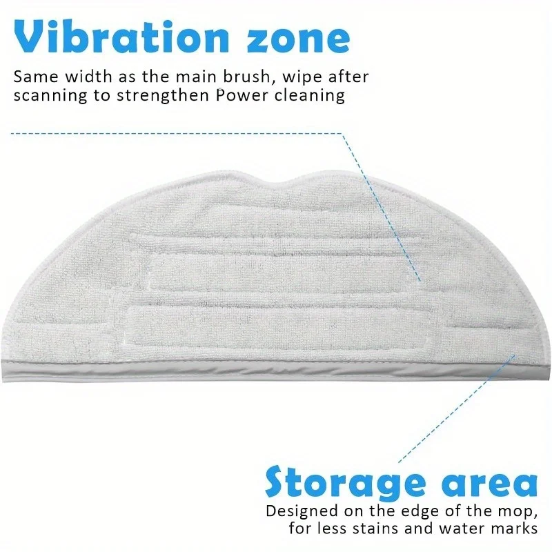 Picture 5: Suitable for Roborock Sweeping Robot Mop Holder S8/S8+/S8 Pro Ultra/S7 All Series Replacement Cleaning Cloth + Snap-On Holder Microfiber Mop Anti-Scratch Base Plate Efficient Mopping Component Sweeping Robot Accessory Upgrade Kit