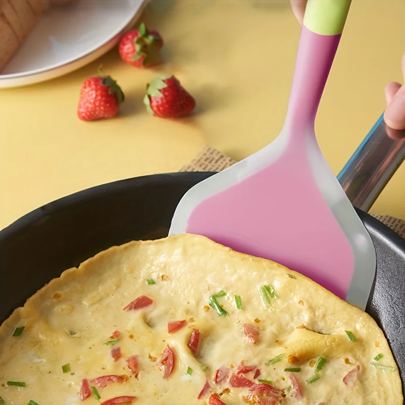 Silicone Scraper Seamless Wide Mouth | Heat-Resistant Non-Stick Baking Spatula for Cake Cream Butter | Dishwasher Safe