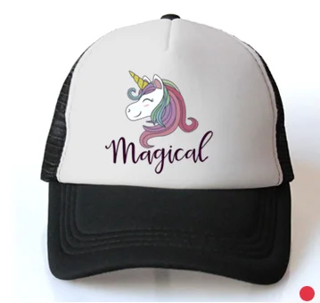 unicorn baseball cap  baby girl hat cap accessories for 2-8 years girl children summer sun cruck hat cap for kids mesh casquette