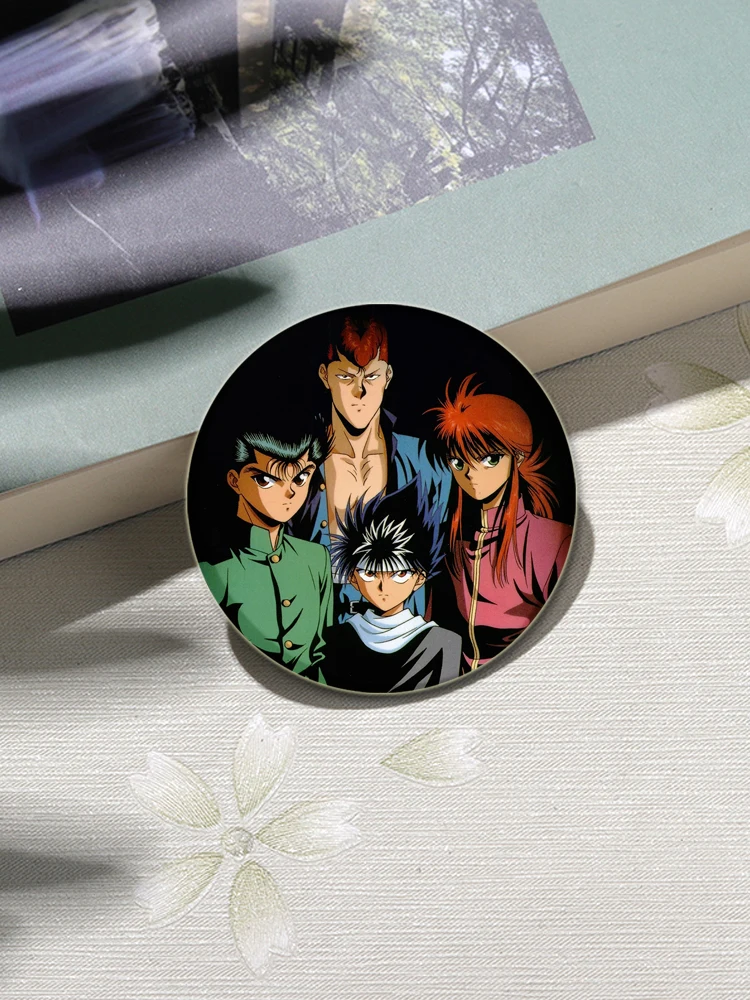 32/44/58mm Anime Yu Yu Hakusho: Ghost Files Brooches DIY Buttons Pins Snap-in Badge for Bag Clothes Decoration Gifts