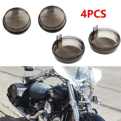 Smoke Front Rear Motorcycle Turn Signal Light Cover Indicator Lens For Honda Shadow VTX Cruisers Kawasaki Vulcan 2000 1600 1300